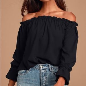 Black Off the Shoulder Blouse